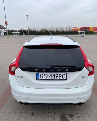 Volvo V60 cena 47500 przebieg: 208762, rok produkcji 2014 z Brzesko małe 211